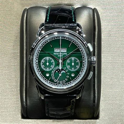 patek philippe chronometer green|Patek Philippe chronograph vintage.